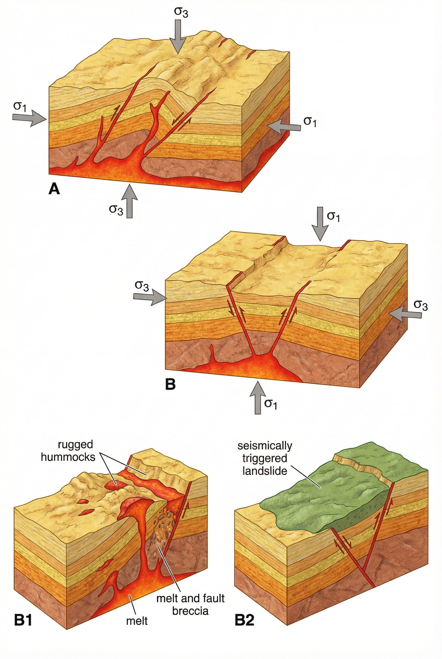 Magma-lubricated fault systems